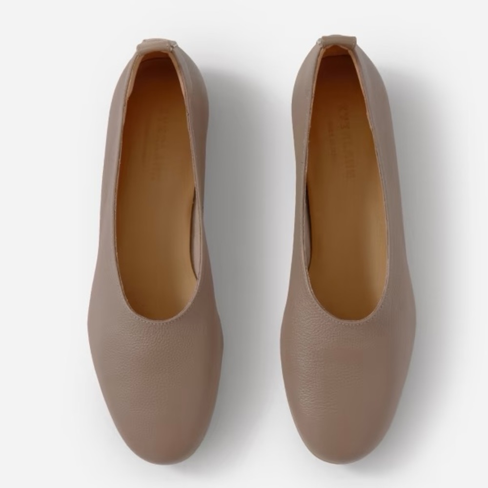 Everlane Pebbled Leather Ballet Flats in Taupe - Picture 13 of 13